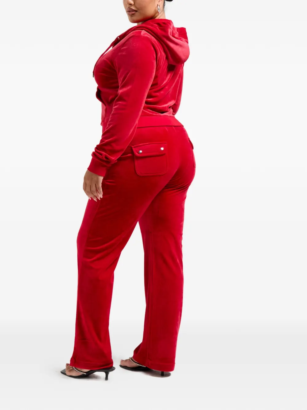 Juicy Couture Del Ray fluwelen trainingsbroek Rood