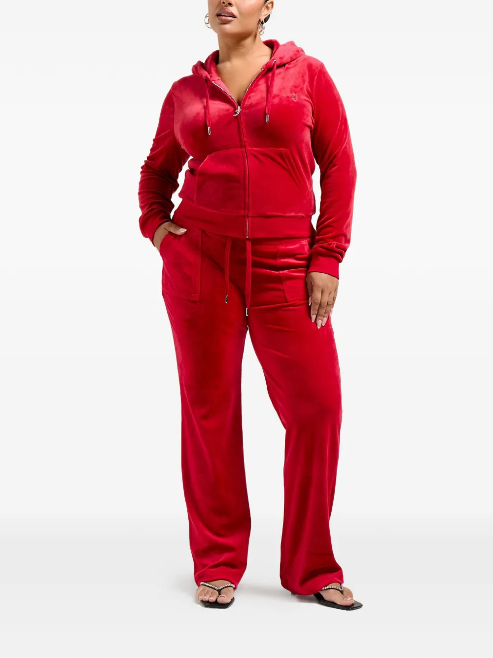 Juicy Couture Del Ray fluwelen trainingsbroek Rood