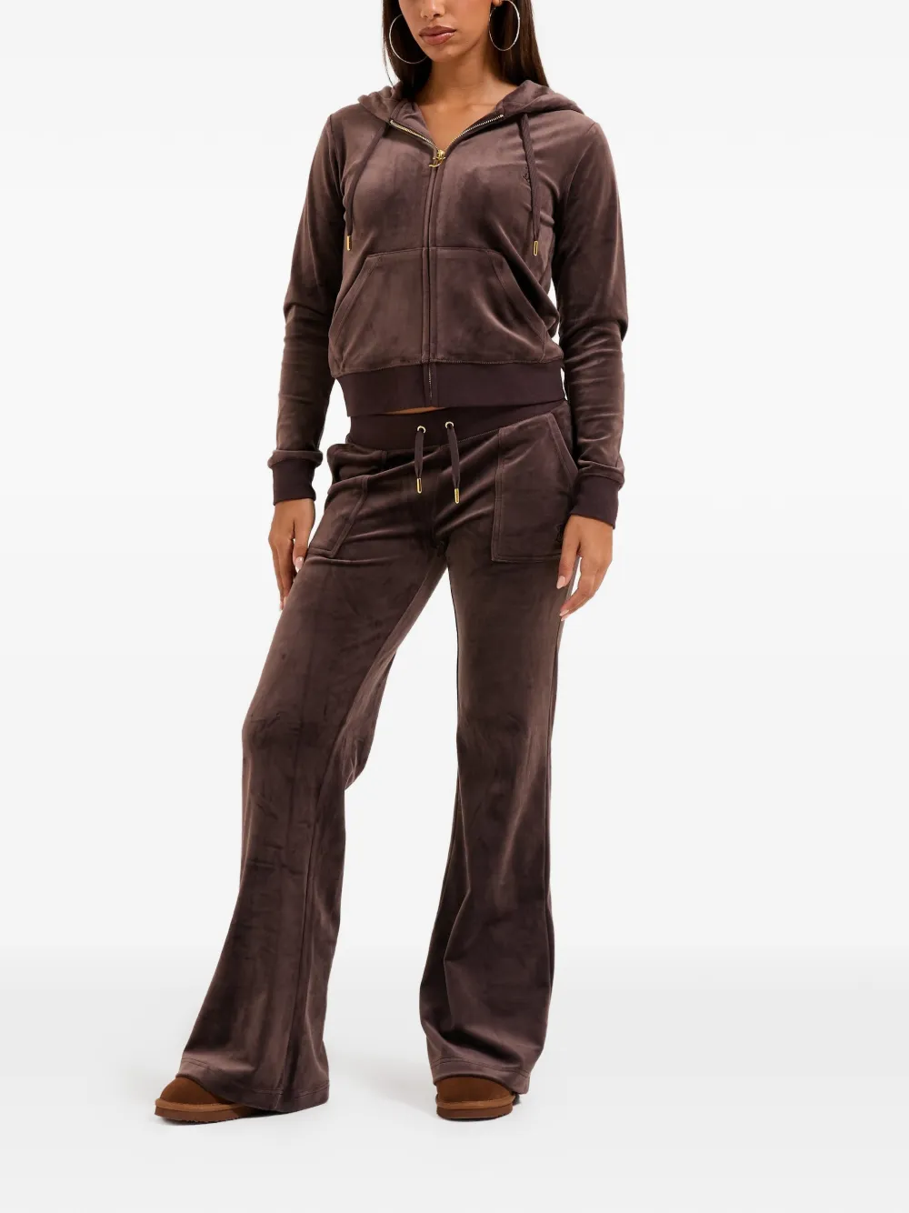 Juicy Couture Robertson hoodie met rits Bruin