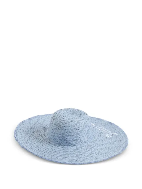 Juicy Couture hat med broderet logo og frynset kant