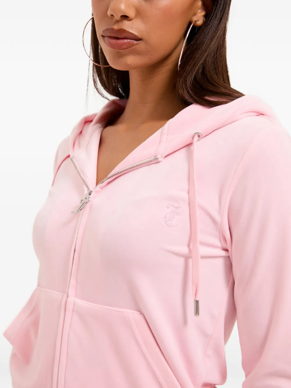 Juicy Couture Robertson hoodie met fluwelen textuur Roze