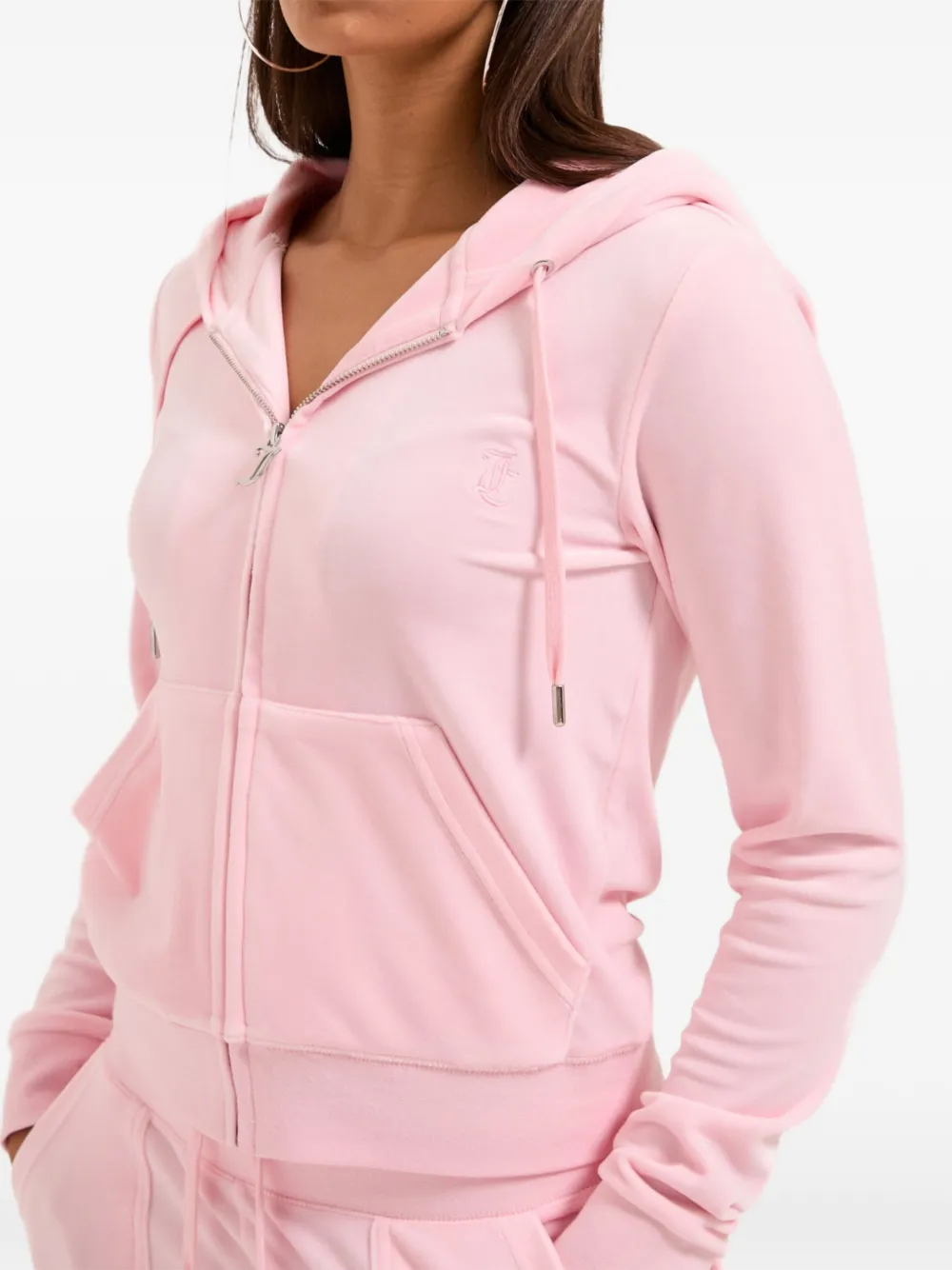 Juicy Couture Robertson hoodie met fluwelen textuur Roze