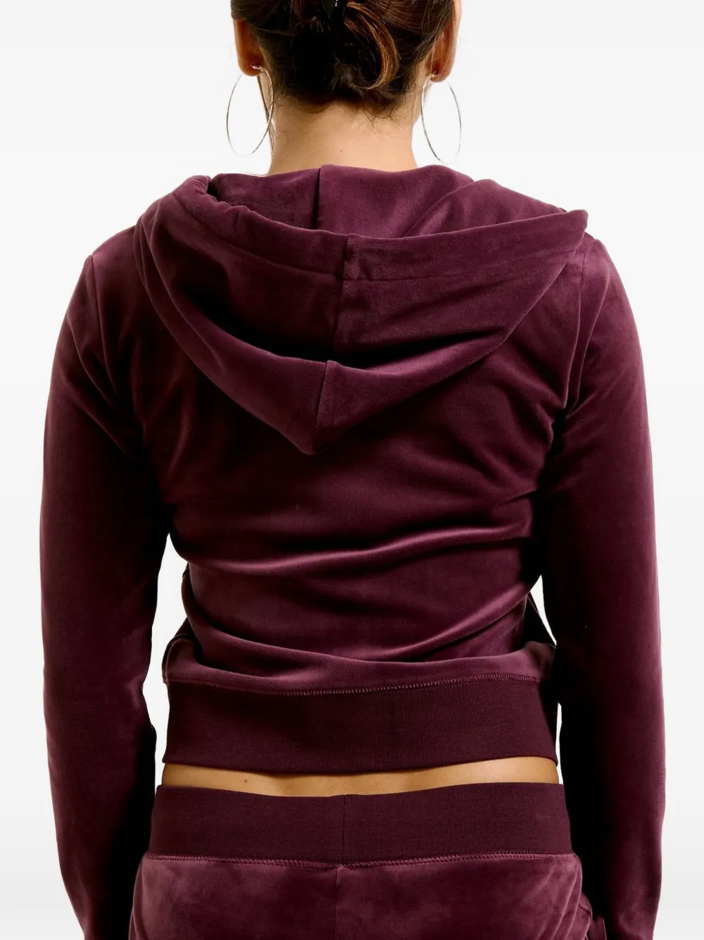 Juicy Couture Robertson fluwelen hoodie met rits Rood