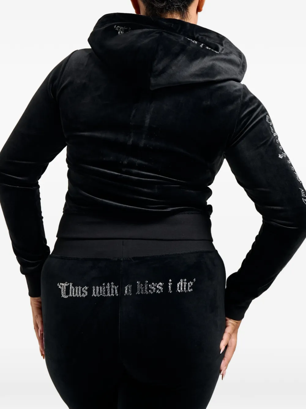 Juicy Couture Sacred Heart trainingsbroek met diamanté-verfraaiing Zwart