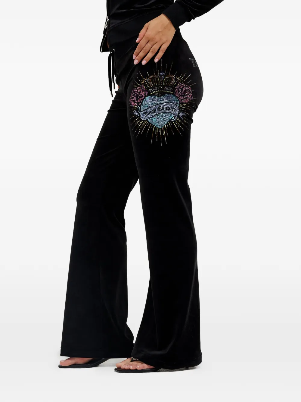 Juicy Couture Sacred Heart trainingsbroek met diamanté-verfraaiing Zwart