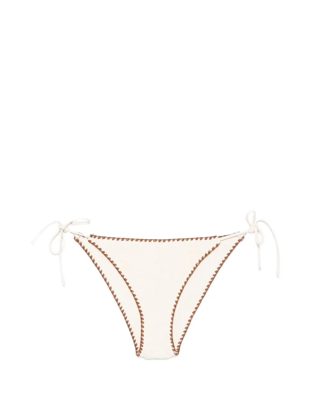 MC2 Saint Barth Virgo crinkle-effect embroidered bikini bottoms
