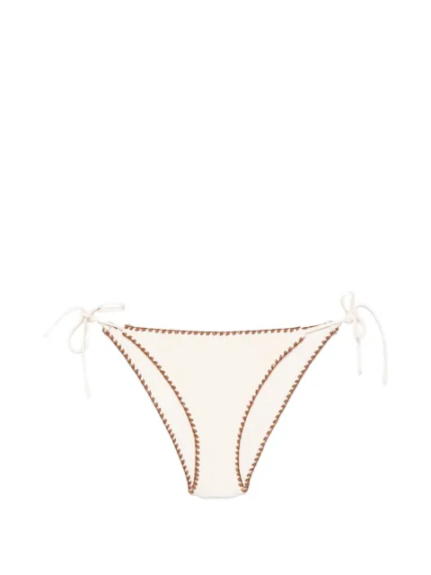 MC2 Saint Barth Virgo crinkle-effect embroidered bikini bottoms