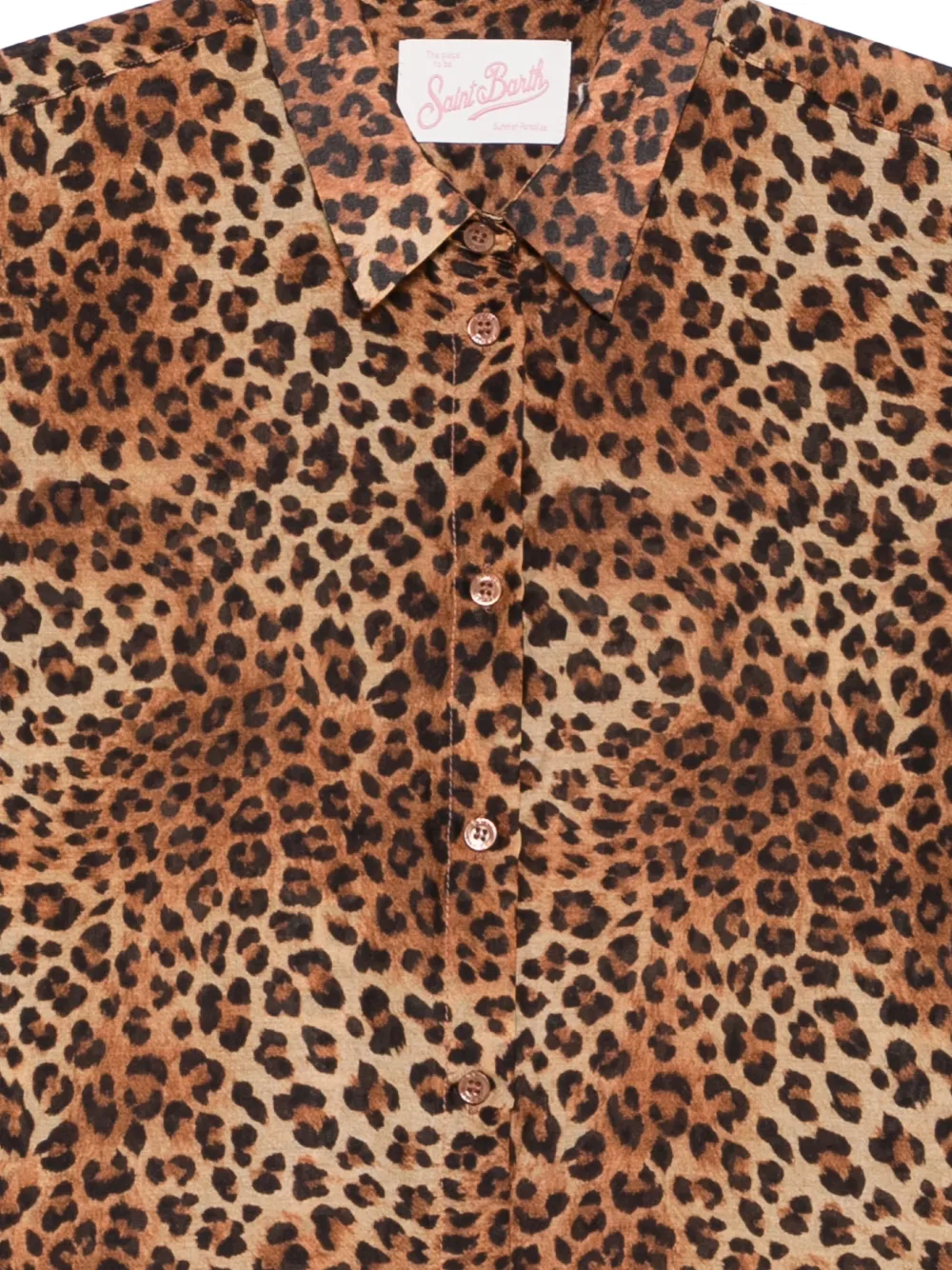 MC2 Saint Barth Brigitte blouse met luipaardprint Bruin