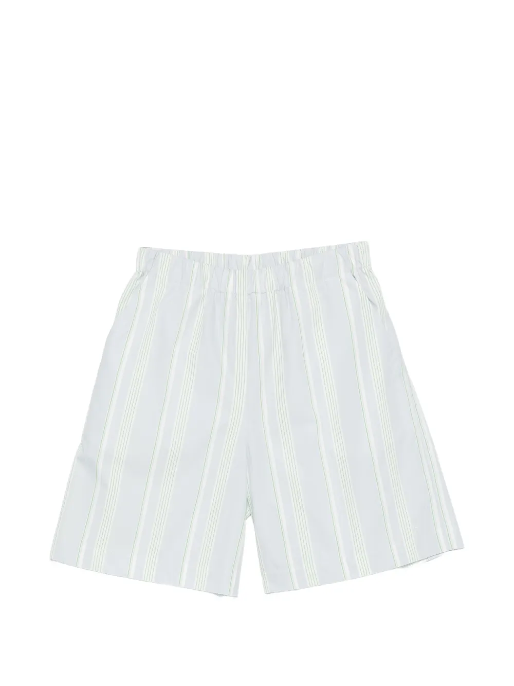 Douuod Kids vertical-stripe elasticated-waistband shorts - Blu