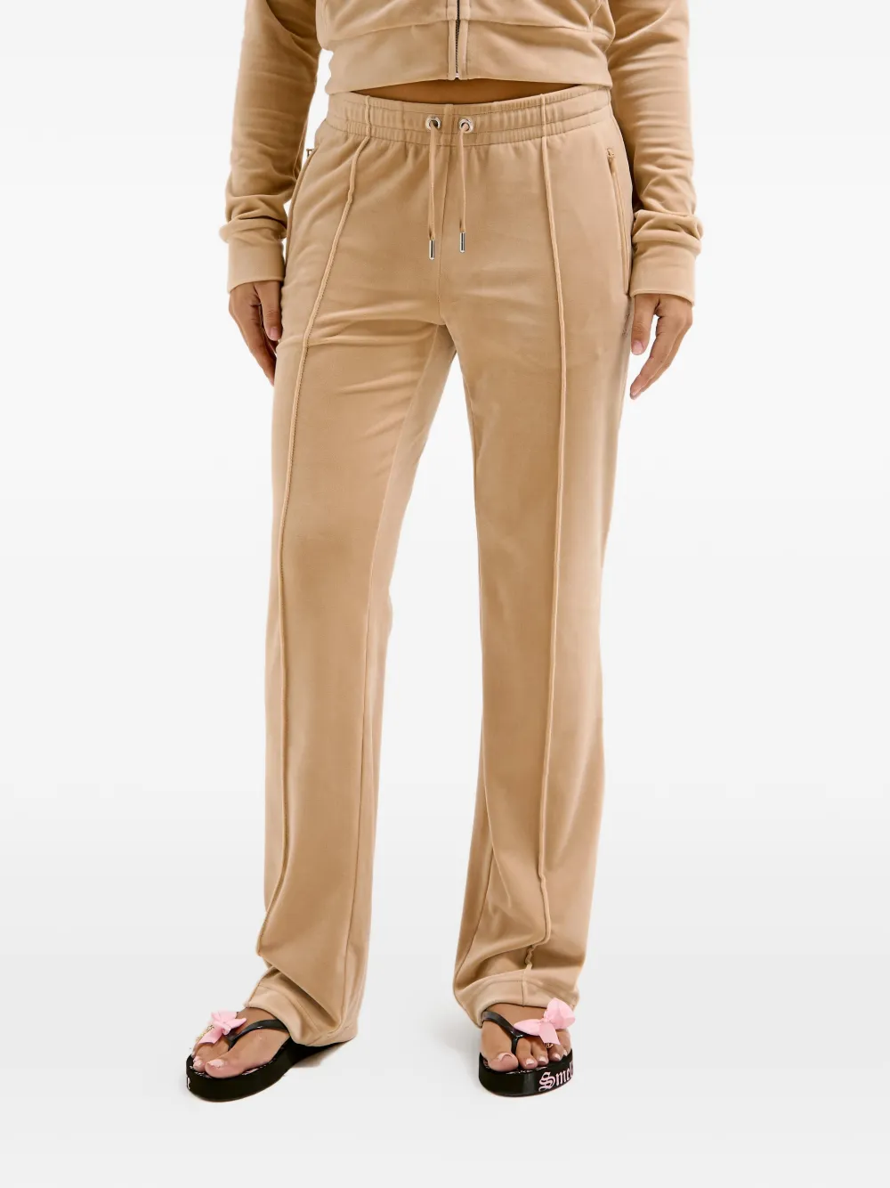Juicy Couture Pantaloni sportivi in velour - Toni neutri