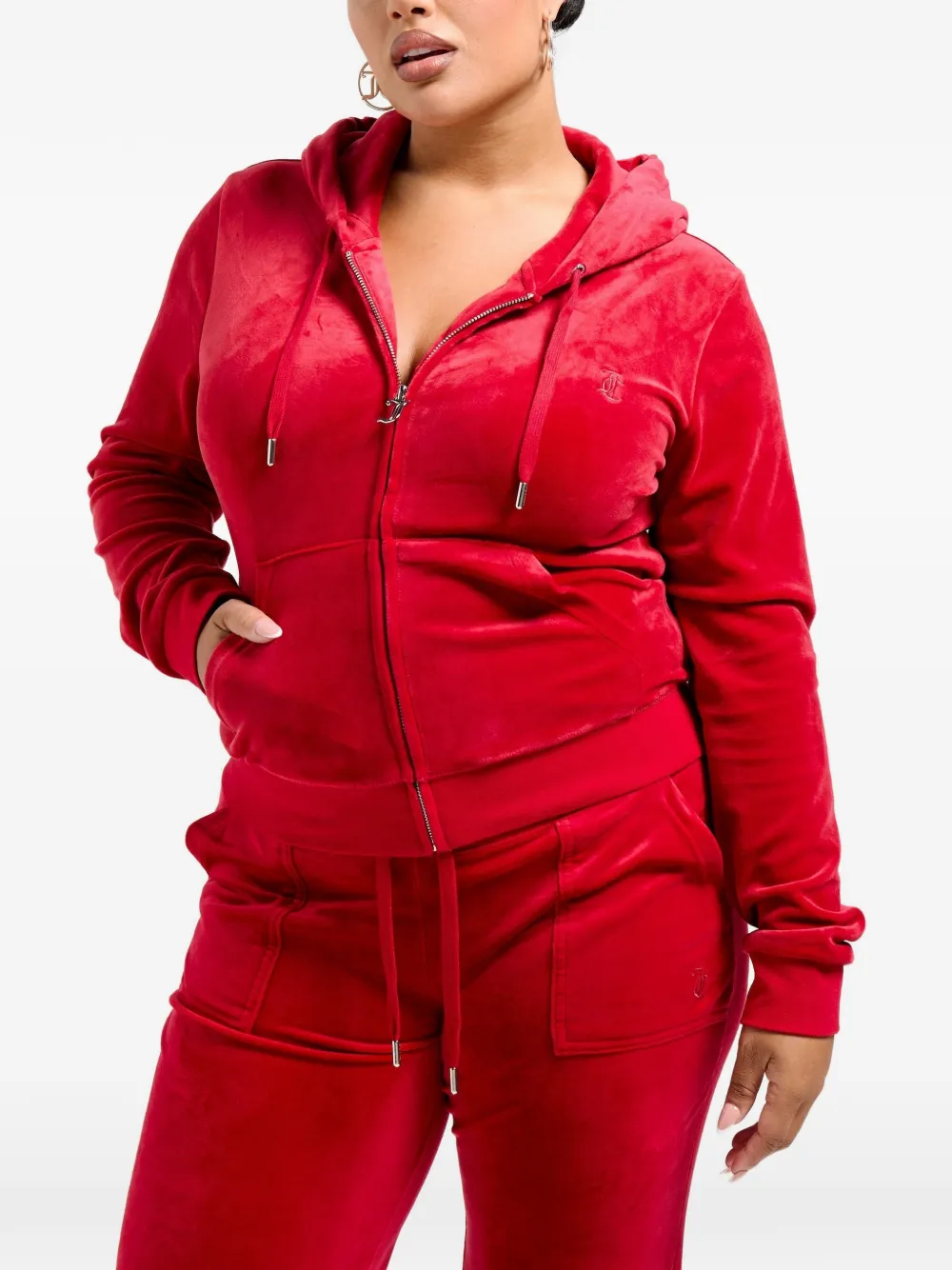 Juicy Couture Robertson fluwelen hoodie Rood