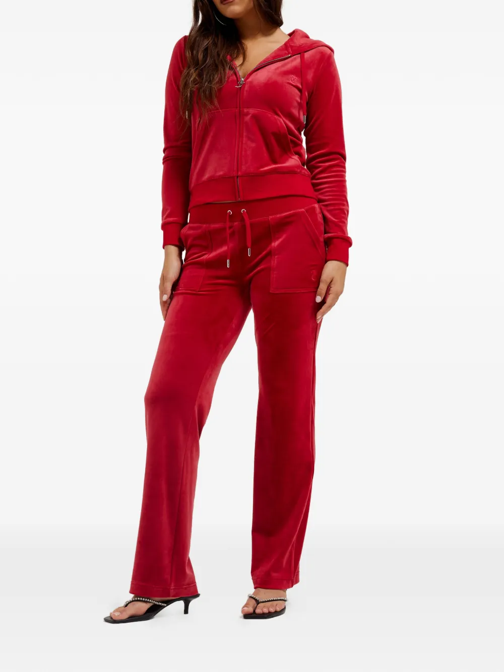 Juicy Couture Robertson fluwelen hoodie Rood