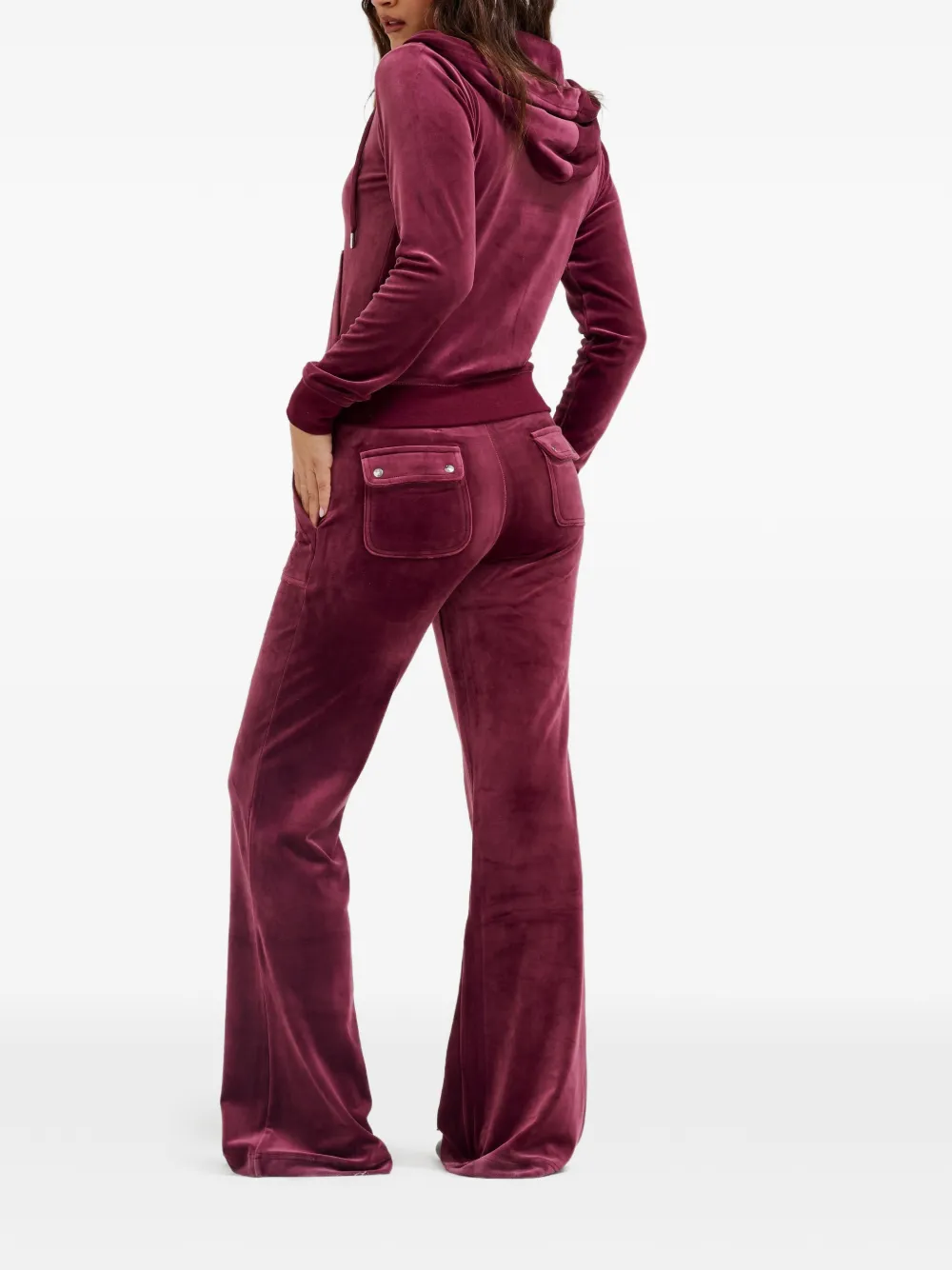 Juicy Couture Robertson fluwelen hoodie met rits Rood