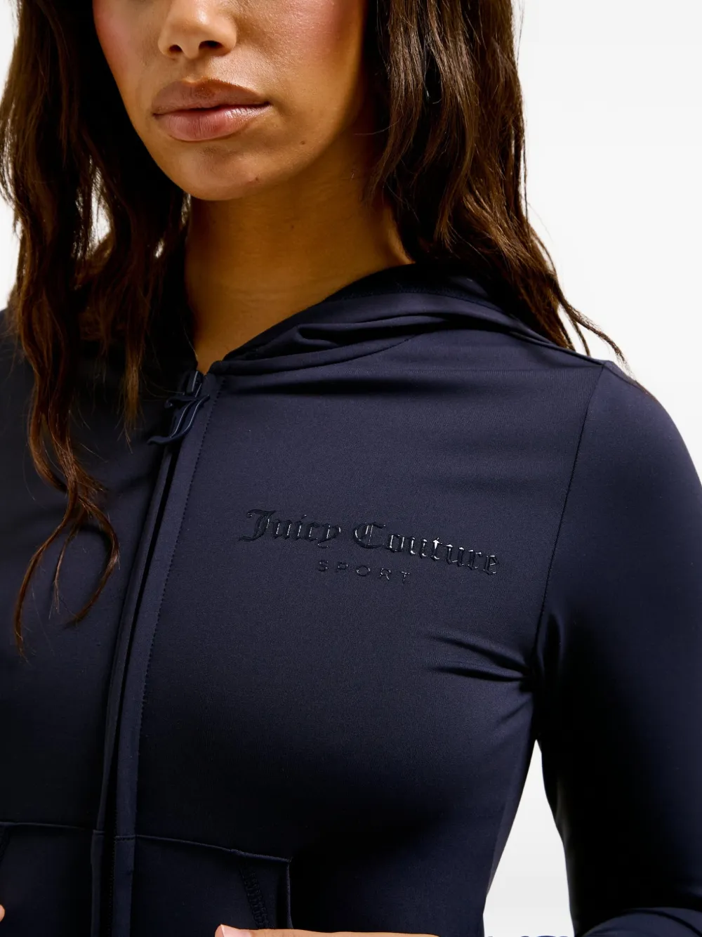 Juicy Couture Hoodie met logoprint en rits Blauw