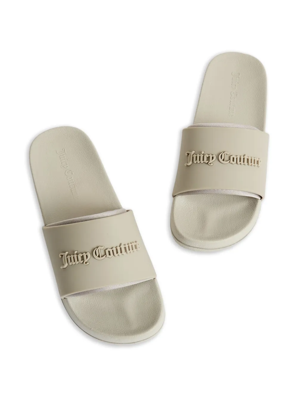 Juicy Couture Slippers met logo-reliëf Beige