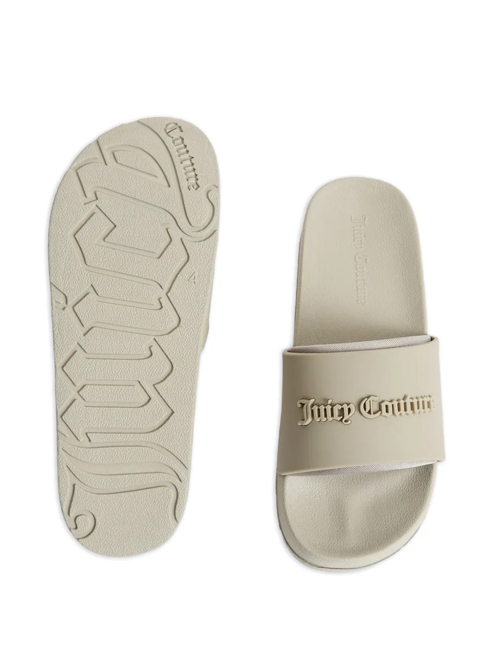 Juicy Couture Slippers met logo-reliëf Beige