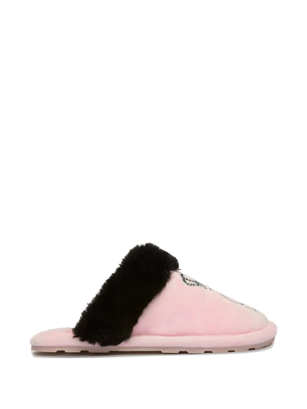 Juicy Couture Heritage Crown fluwelen slippers Roze