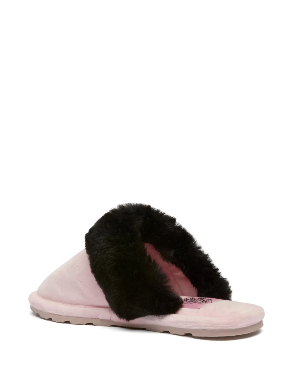 Juicy Couture Heritage Crown fluwelen slippers Roze