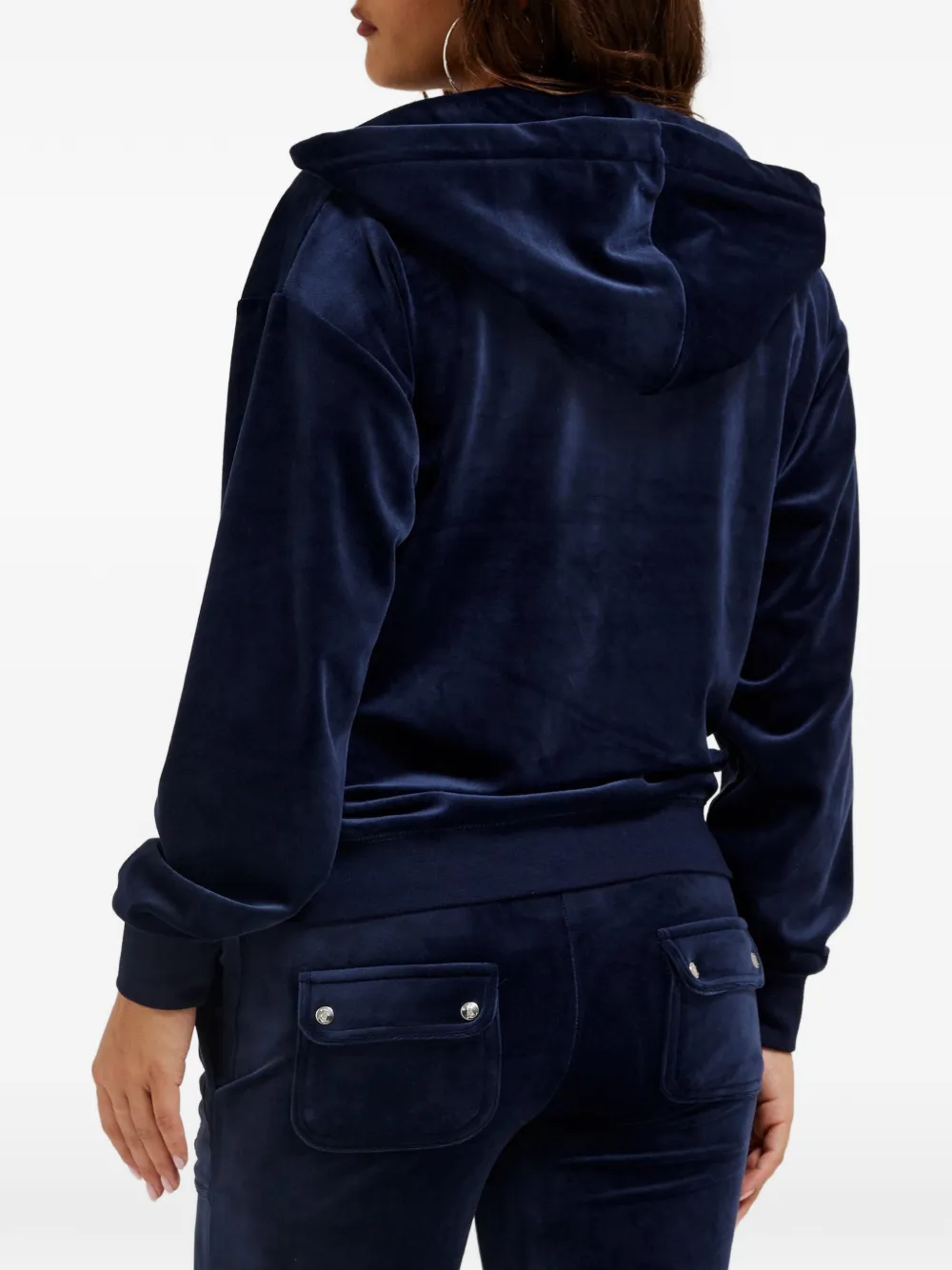Juicy Couture Oversized fluwelen hoodie Blauw