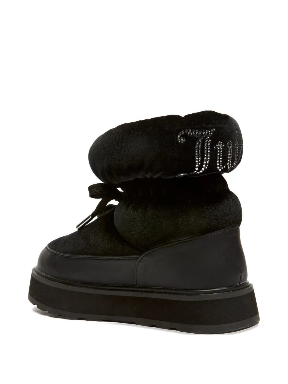 Juicy Couture Fluwelen alpine laarzen verfraaid met stras Zwart