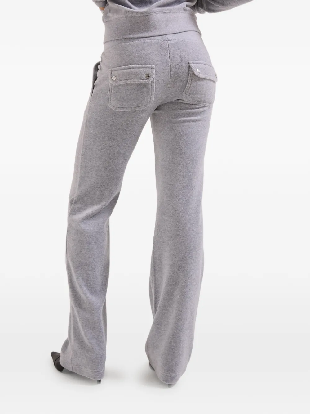 Juicy Couture Del Ray trainingsbroek met fluwelen textuur Grijs