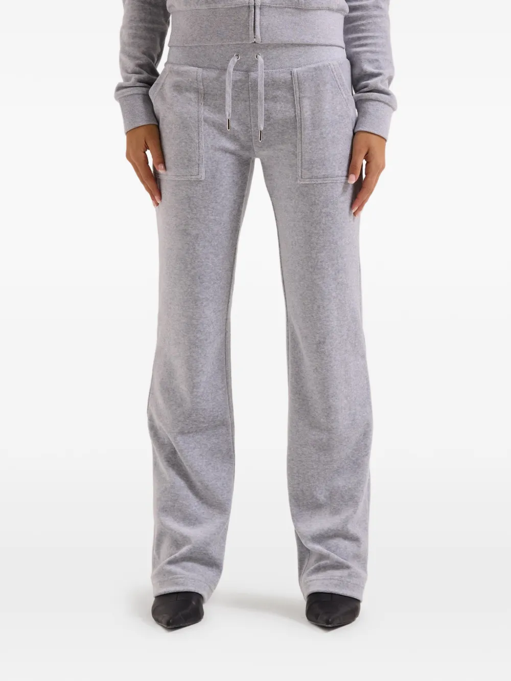 Juicy Couture Del Ray trainingsbroek met fluwelen textuur Grijs