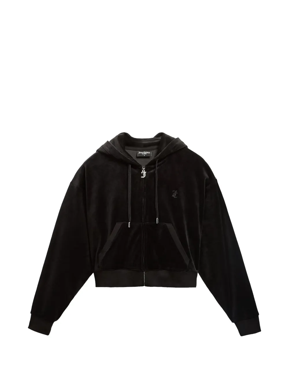 Juicy Couture Felpa crop con cappuccio - Nero