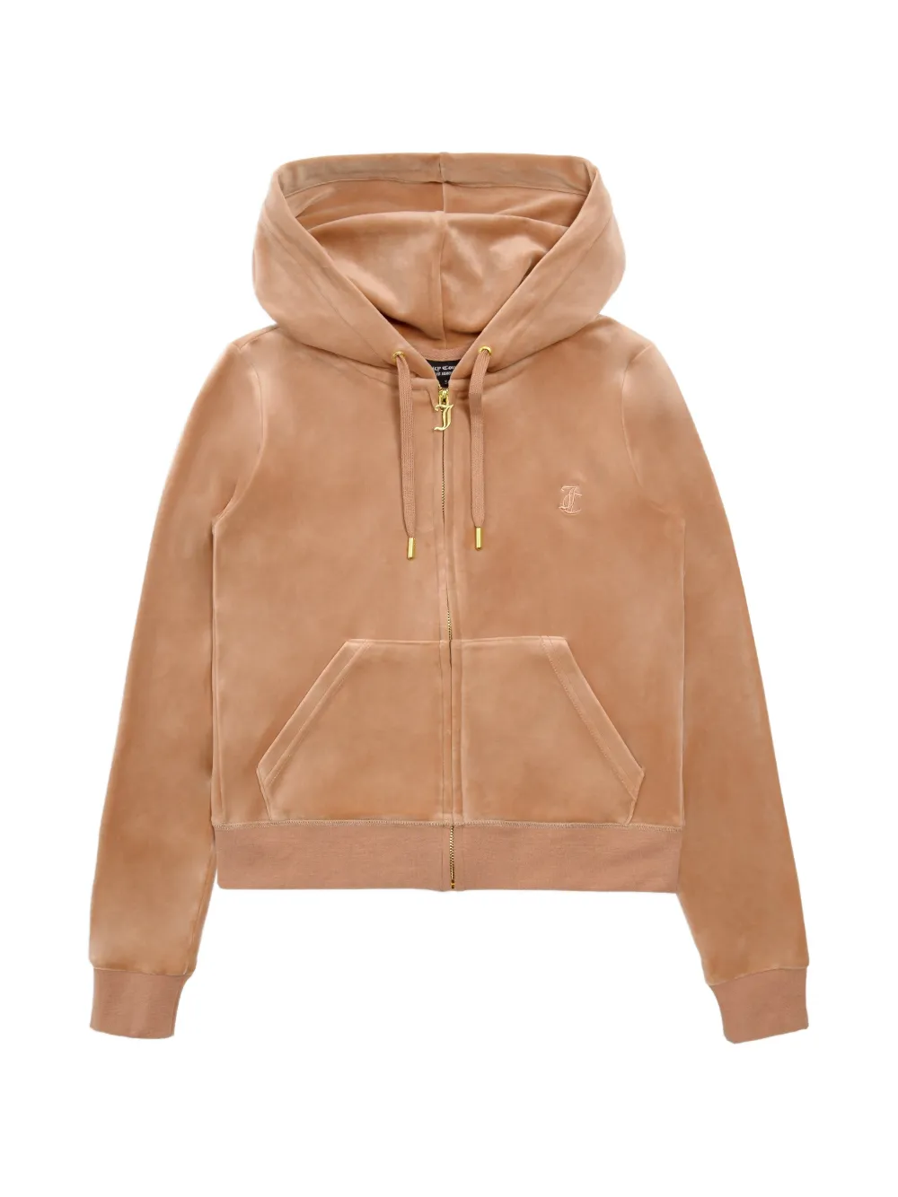 Juicy Couture Felpa Robertson in velluto con cappuccio - Toni neutri