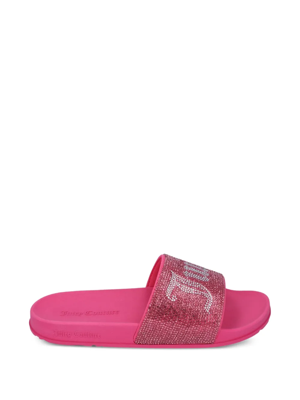 Juicy Couture Diamanté fluwelen slippers Roze