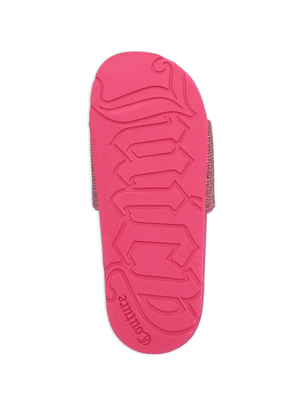 Juicy Couture Diamanté fluwelen slippers Roze