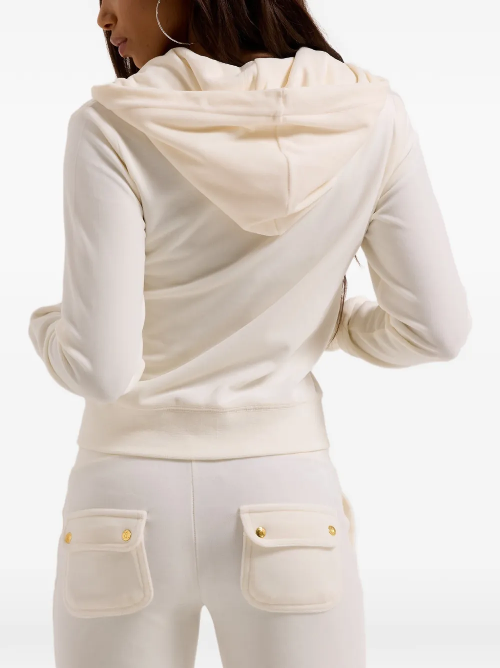 Juicy Couture Robertson fluwelen hoodie Beige
