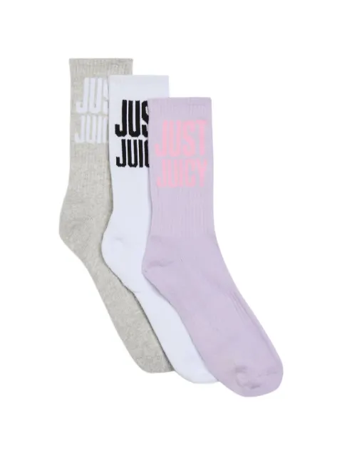 Juicy Couture logo-intarsia ribbed socks (set of three)