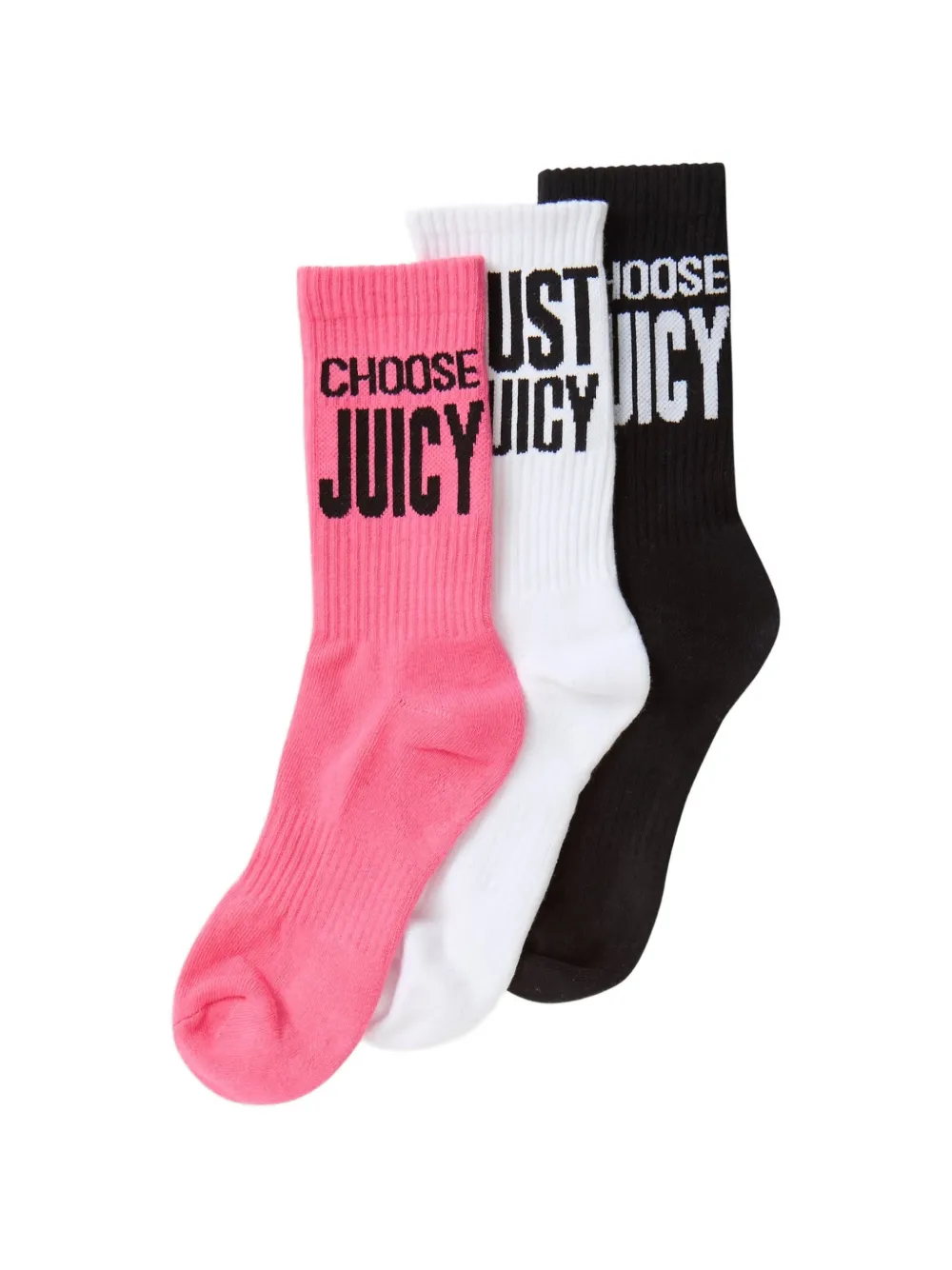 Juicy Couture Calzini con logo jacquard (3 pezzi) - Nero