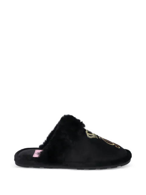Juicy Couture Heritage Crown velour slippers