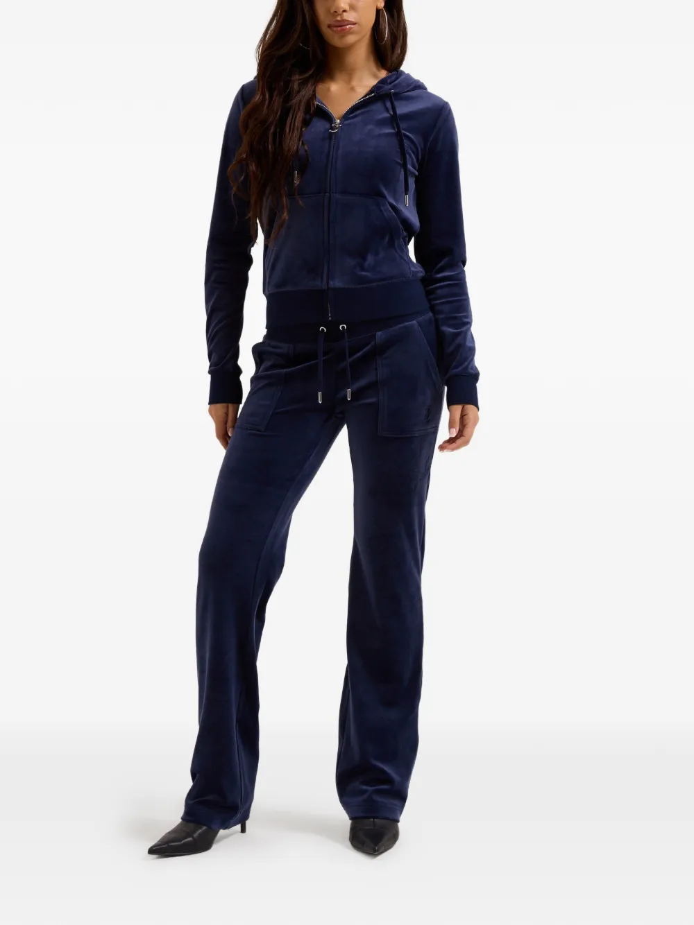 Juicy Couture Robertson hoodie met fluwelen textuur Blauw