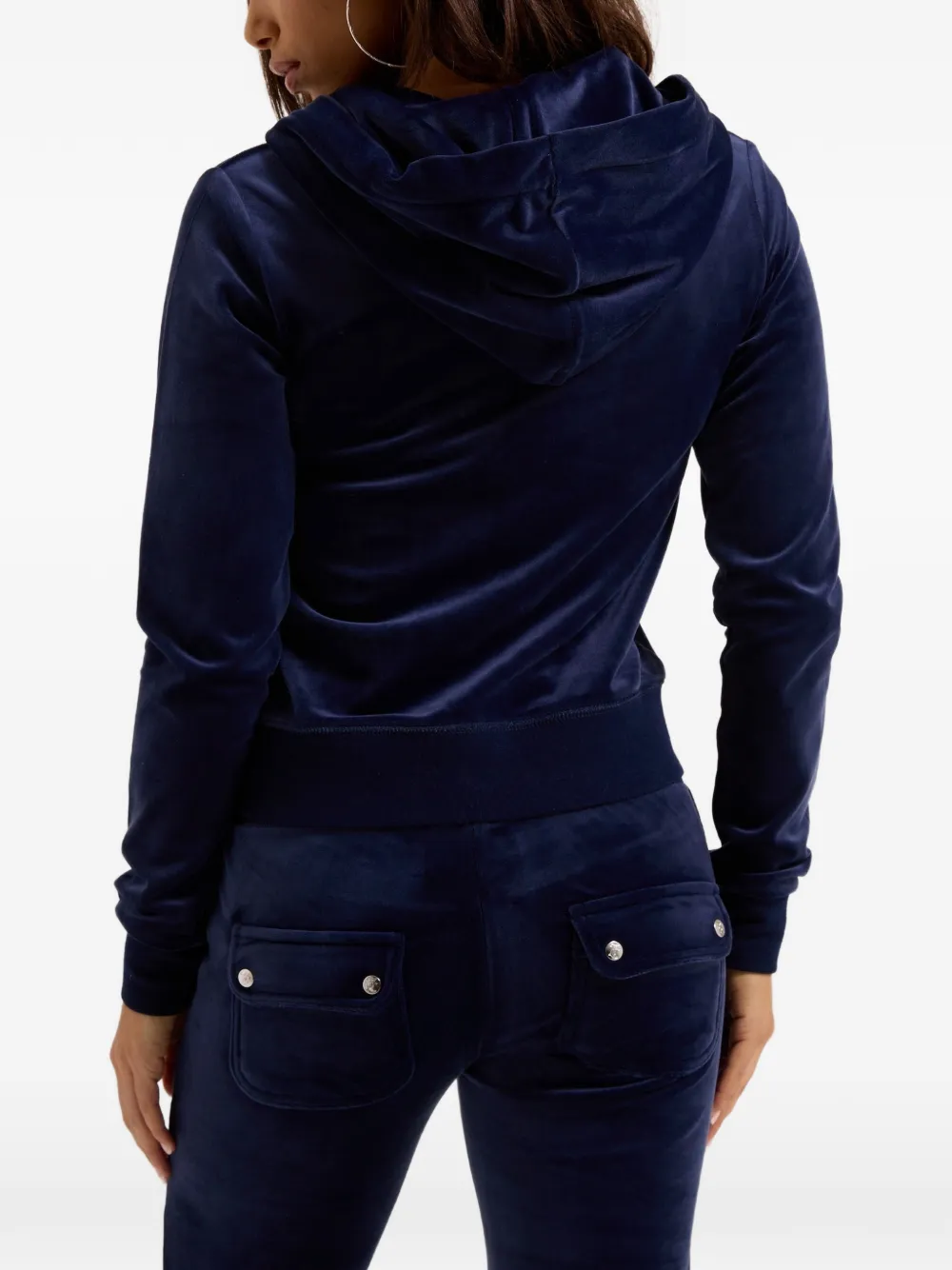 Juicy Couture Robertson hoodie met fluwelen textuur Blauw