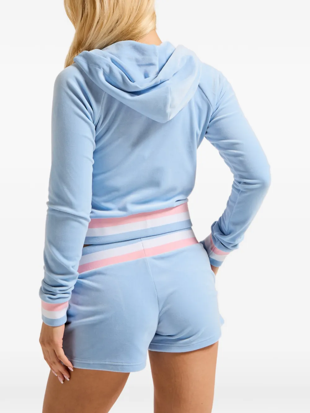 Juicy Couture Shorts met trekkoord en textuur Blauw