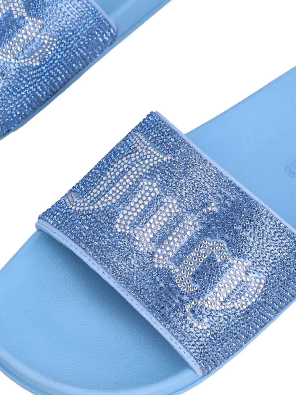 Juicy Couture Slippers met verfraaid bandje Blauw