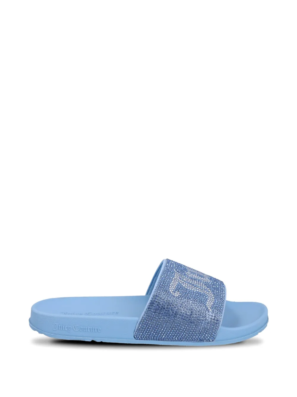 Juicy Couture Slippers met verfraaid bandje Blauw