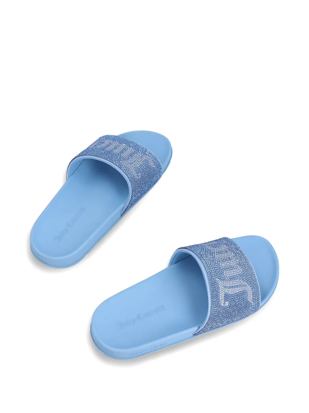 Juicy Couture Slippers met verfraaid bandje Blauw