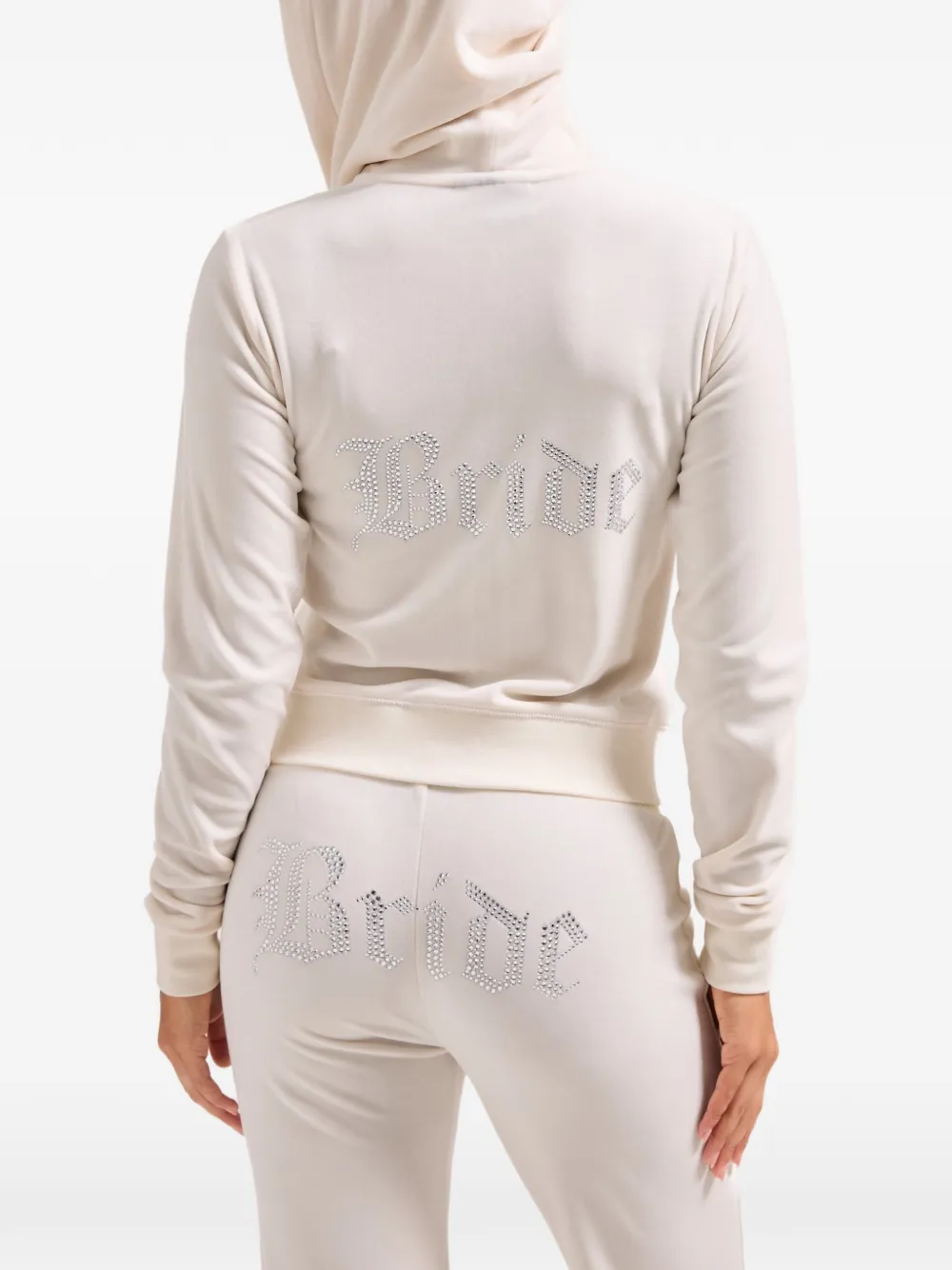 Juicy Couture Hoodie verfraaid met kristallen Beige