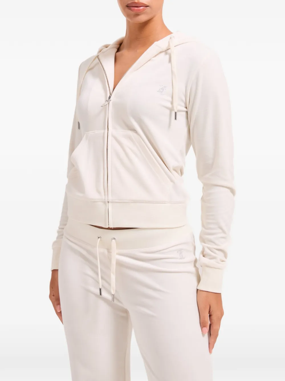 Juicy Couture Hoodie verfraaid met kristallen Beige