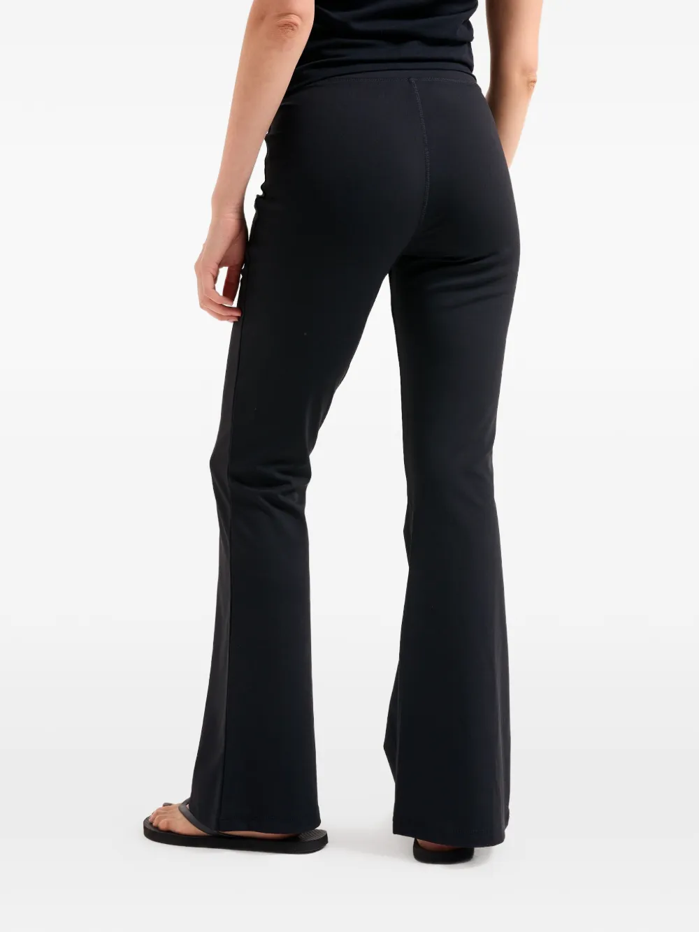 Juicy Couture Flared broek met logoprint Zwart