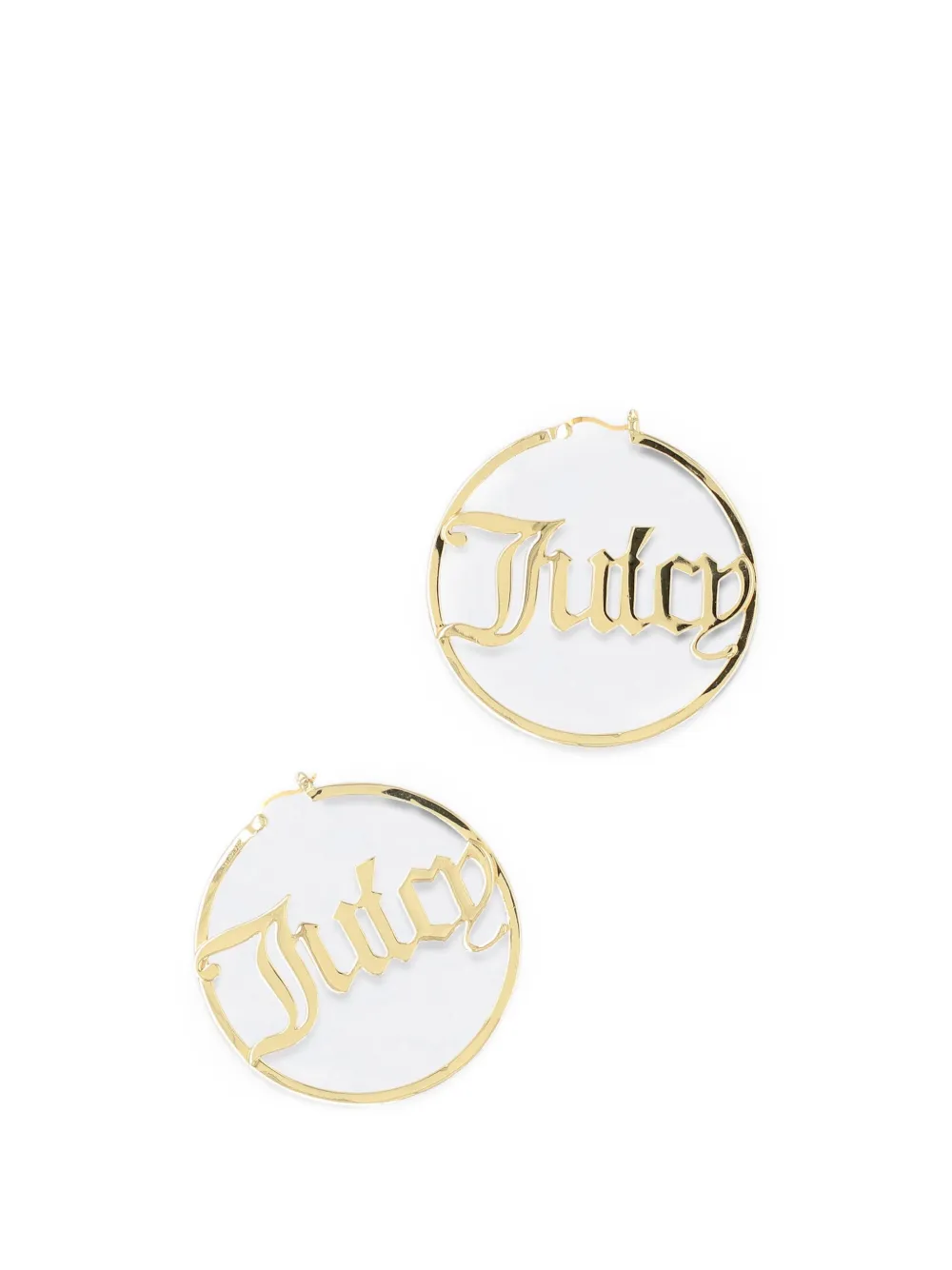 Juicy Couture Orecchini a cerchio piccoli con logo - Oro