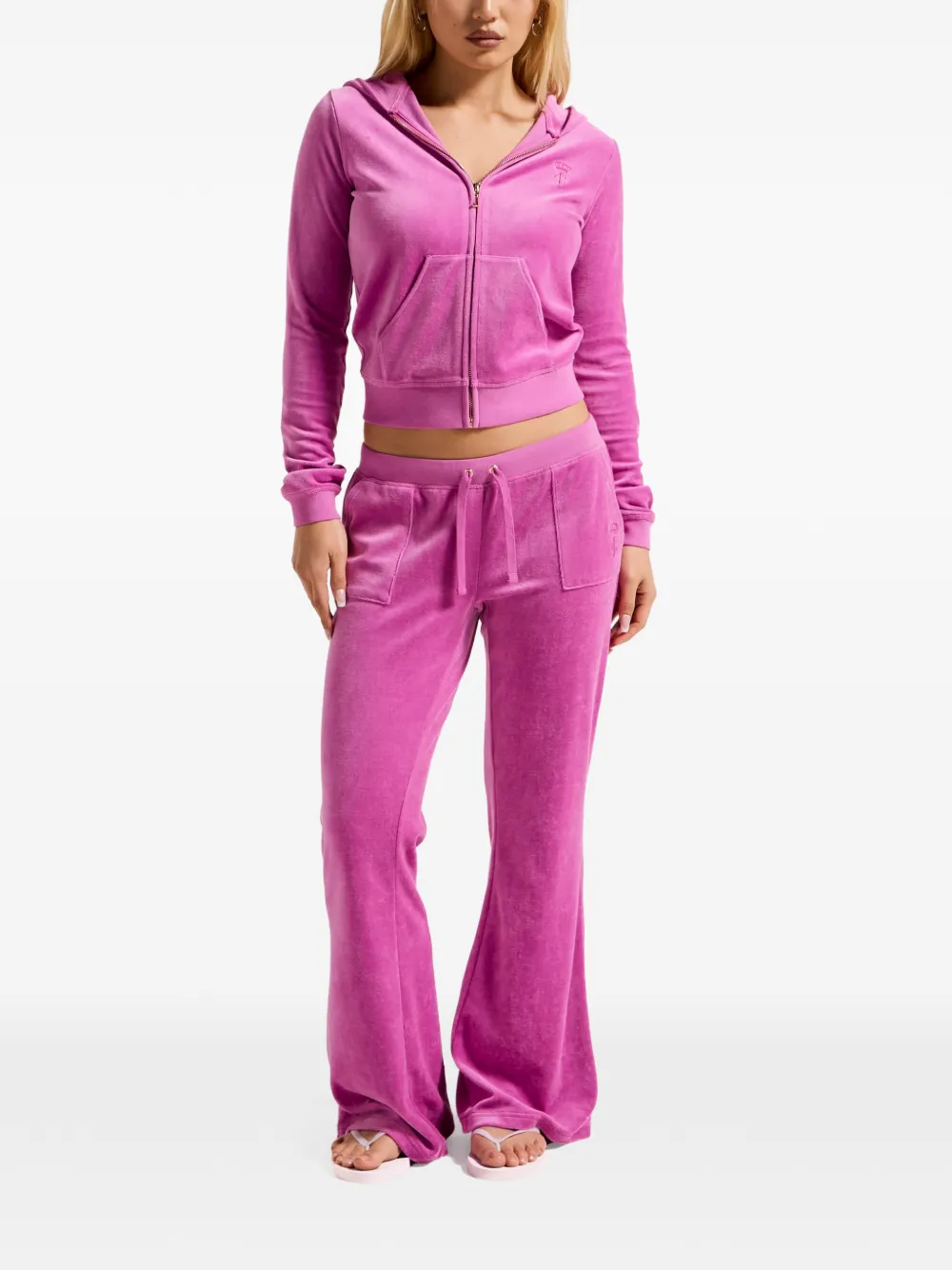 Juicy Couture Heritage fluwelen hoodie Roze