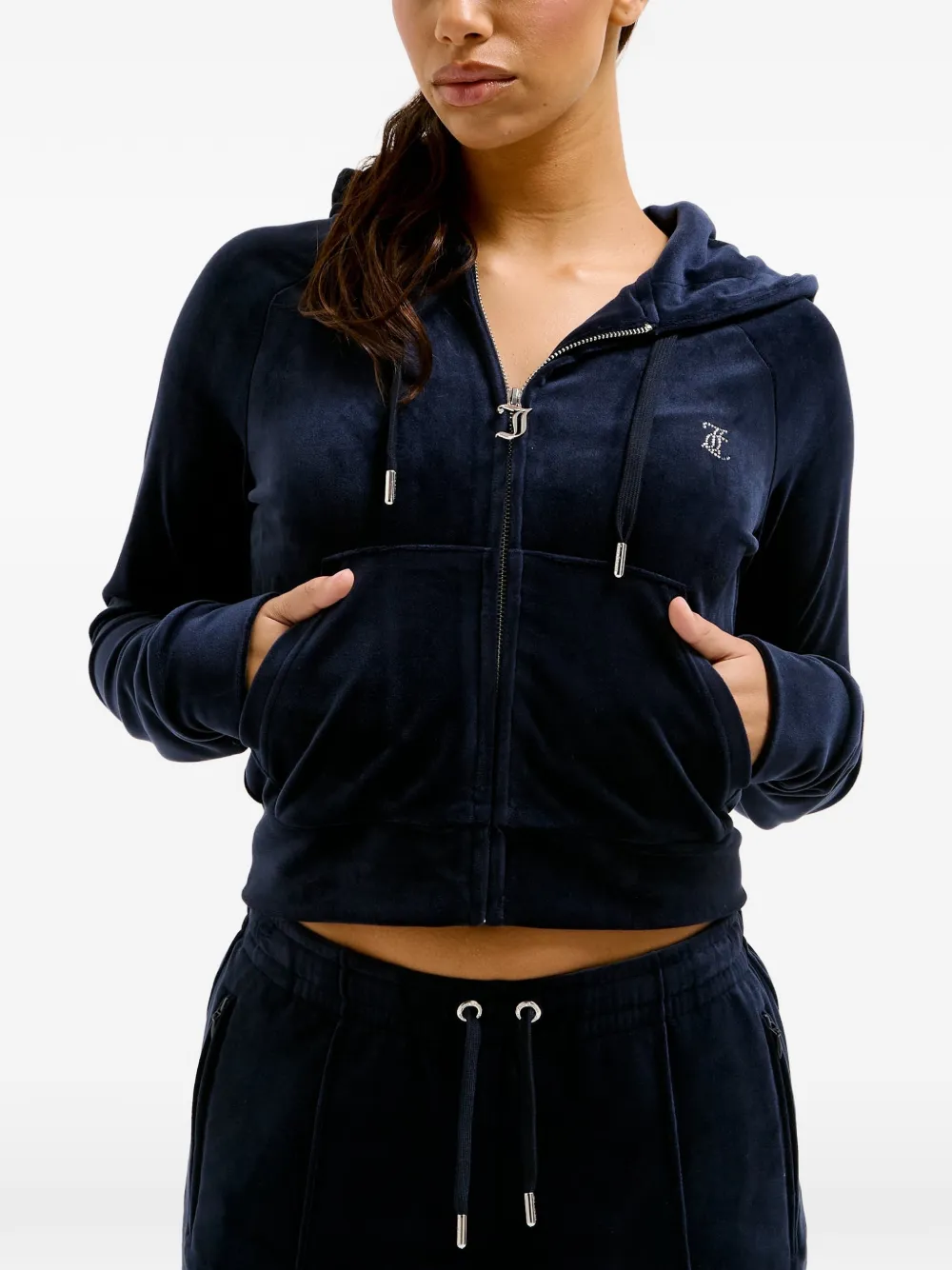 Juicy Couture Hoodie met rits Zwart
