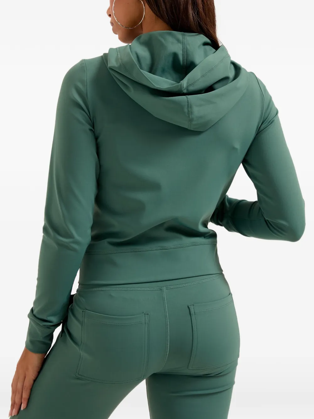Juicy Couture Hoodie met logoprint en rits Groen