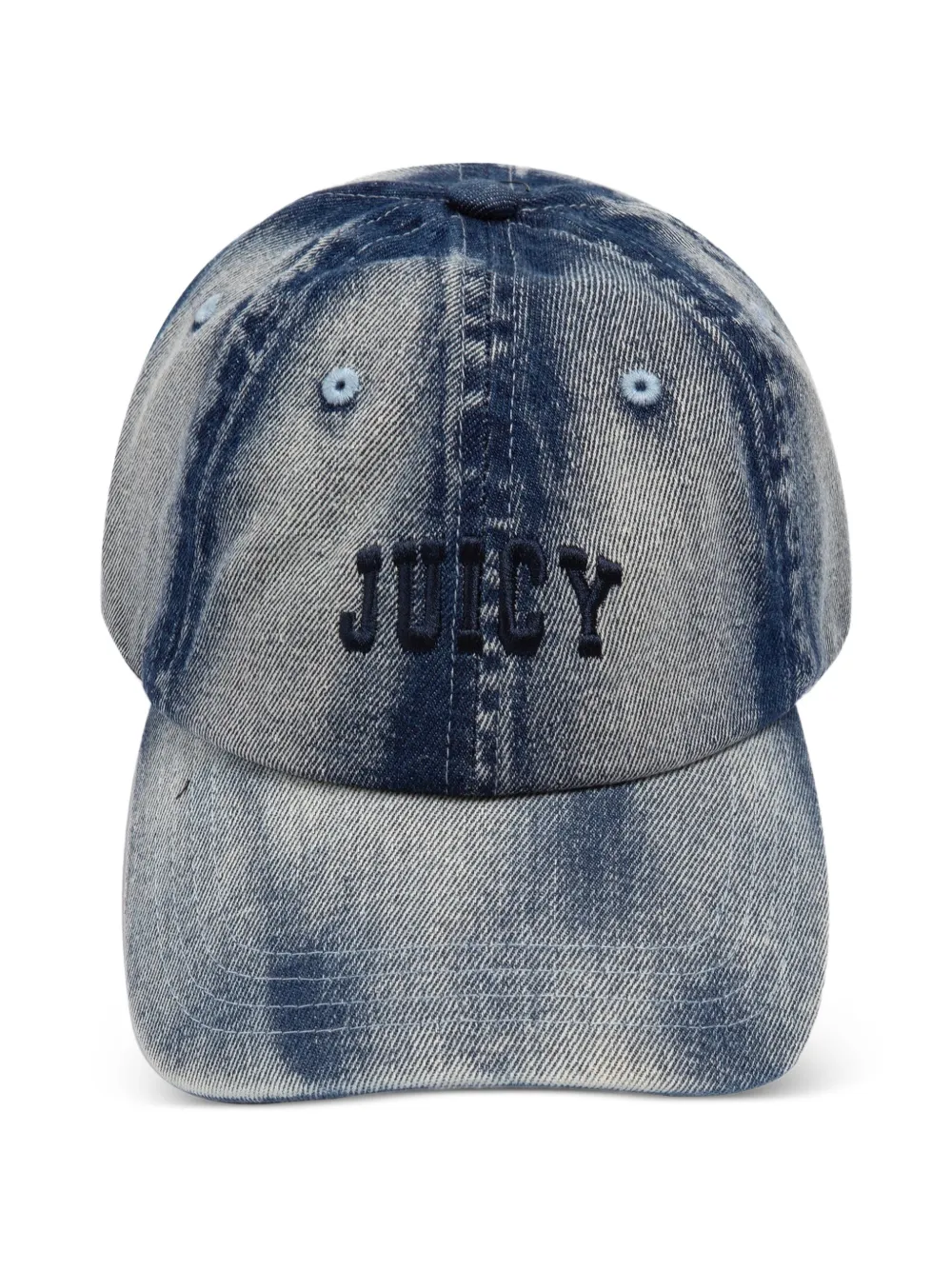 Juicy Couture Cappello denim con effetto schiarito - Blu