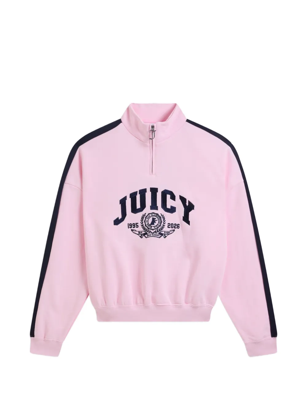 Juicy Couture logo-embroidered side-stripe sweatshirt - Rosa