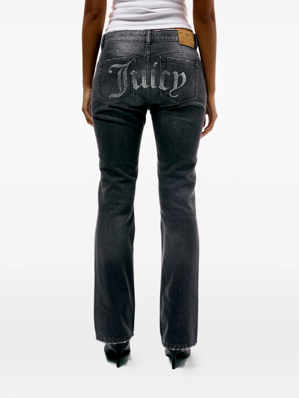  Juicy Couture Vaqueros Bootcut Con Strass - Negro 